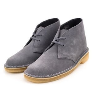 clarks dark grey suede desert boots